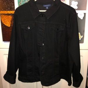 Black Button-up Denim/Jean Jacket (Slightly Used)